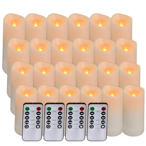 24pcs Flameless LED Candles Battery Operated with 10 (24 Count)