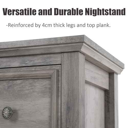 Large Nightstand with Charger Station