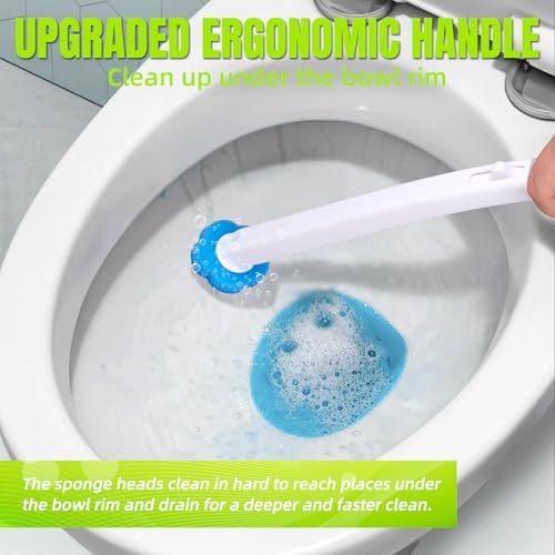 Disposable Toilet Brush with 48pcs Toilet Wand Refills