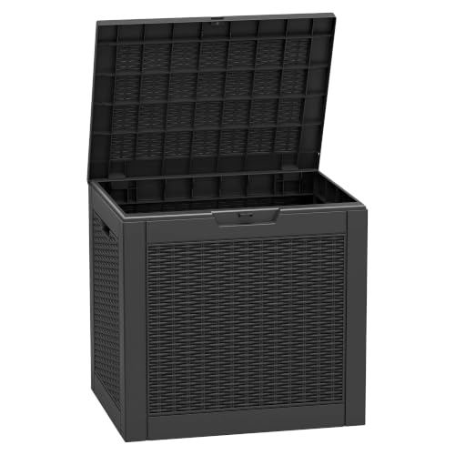 31 Gallon Outdoor Storage Box Waterproof Deck Box for Patio