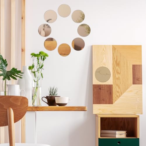 20pcs Mini Acrylic Round Mirror Tiles (20 Count)