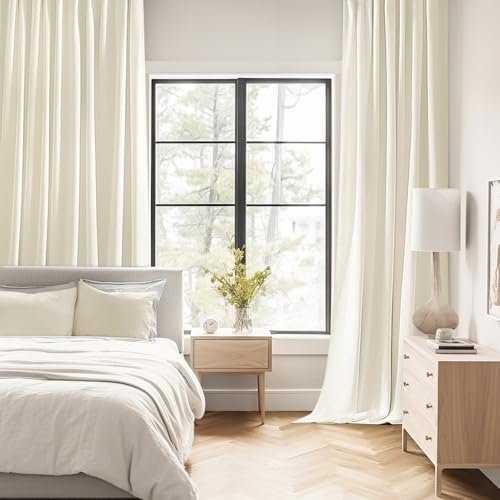 Birch Back Tab Blackout Curtains 52x90 Inch Long 2 Panels Set (2 Count)
