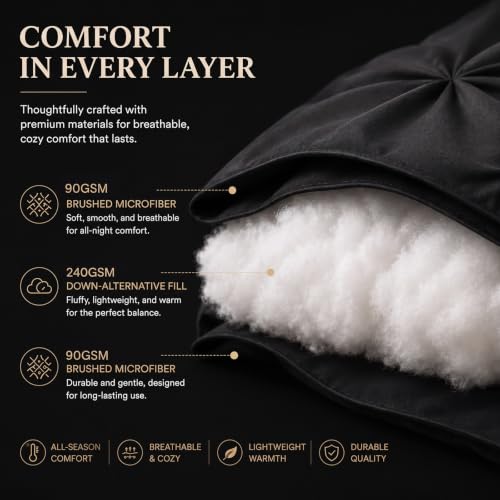Twin Comforter Set Black