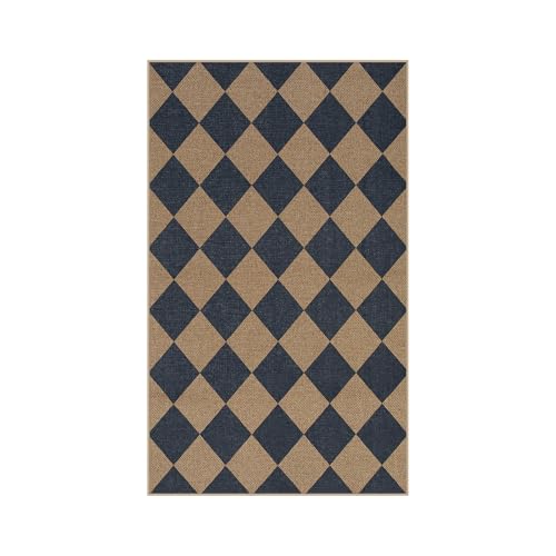 Checkered Easy Jute 3x5 Outdoor Rug
