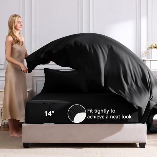 Oversized King Size Comforter Set Black