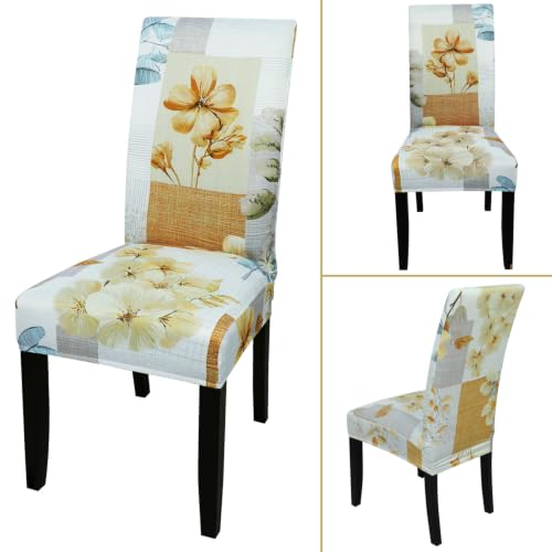 Pattern Chair Covers for Dining Room Set of 6