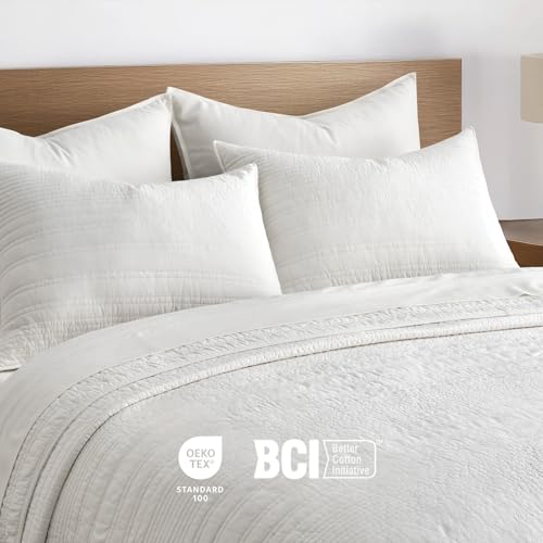 HOME 100% Cotton Modern Lines Quilt Set Queen Size