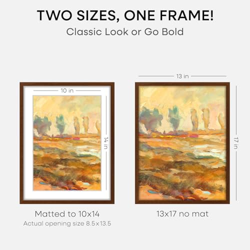 13x17 Brown Oak Picture Frame (2 Count)