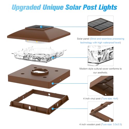4x4 Solar Post Cap Lights (6 Count)