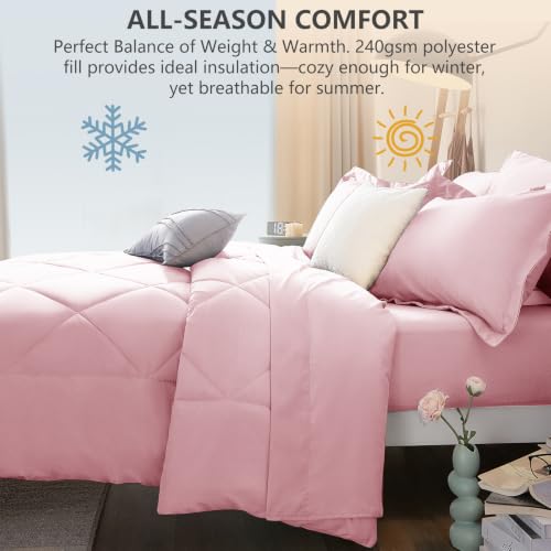 King Size Comforter Set Pink