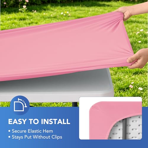 Fitted Tablecloth for 8 Foot Rectangle Tables (4 Count)
