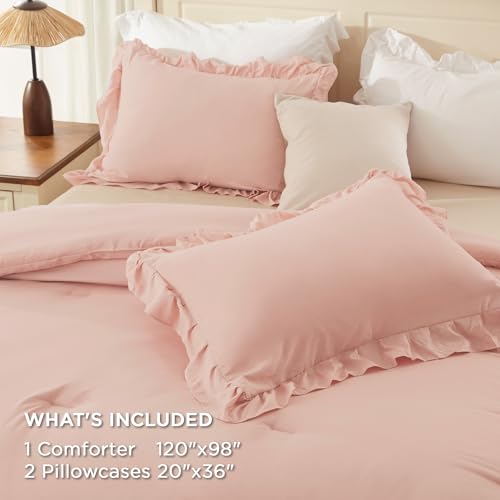 Blush Ruffle Oversized King Comforter Set