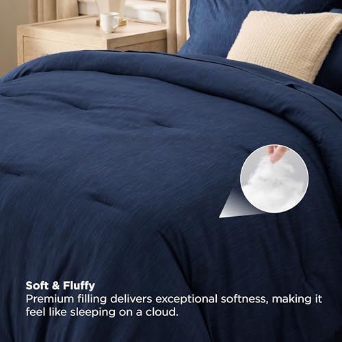 Queen Comforter Set Navy
