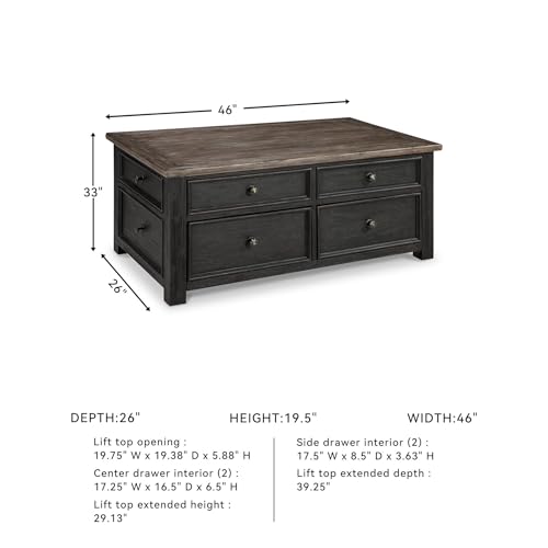 Tyler Creek Lift Top Coffee Table with Storage