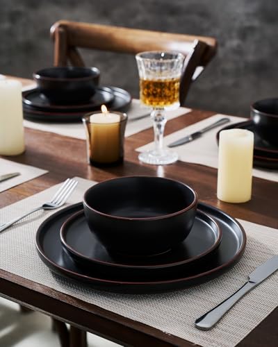 Mercury 16 Piece Stoneware Plates and Bowls