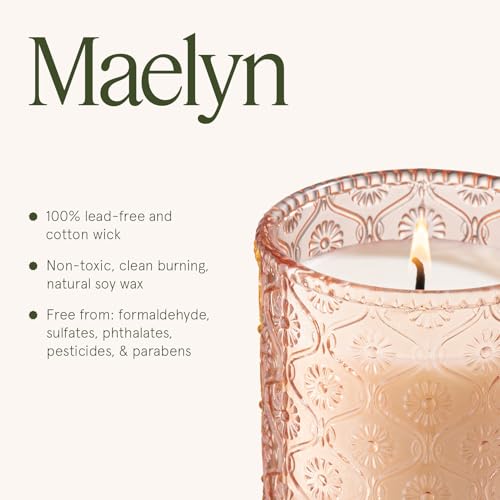 Citrine Pink Peony Scented Candles for Home