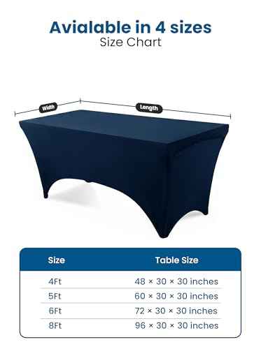 Spandex Table Cloth 2 Pack [6FT (2 Count)