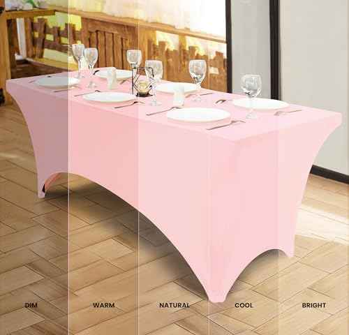 Spandex Table Cloth 2 Pack [6FT (2 Count)