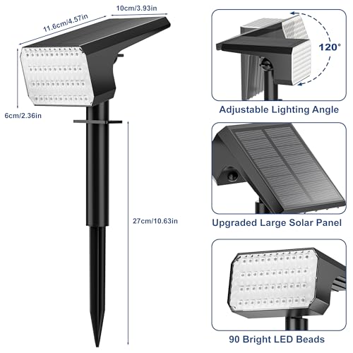 12 Pack Solar Spot Lights Outdoor Color Changing (12 Count)