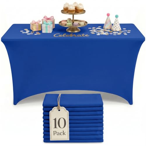 Bulk 10 Pack 6Ft Tablecloths for Hotels (10 Count)