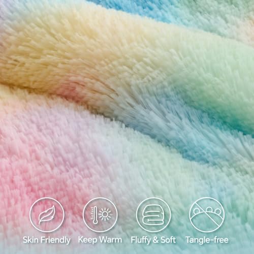 Multi Pink Fluffy Comforter Set King
