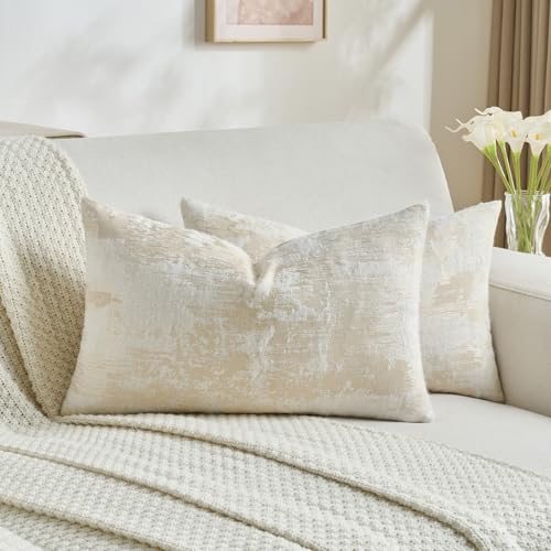 Pack of 2 Faux Cashmere Throw Pillow Covers 12x20 Inch (2 Count)