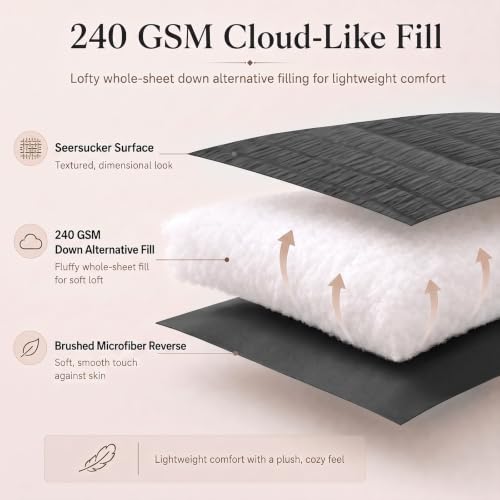 Oversized Queen Seersucker Comforter Set