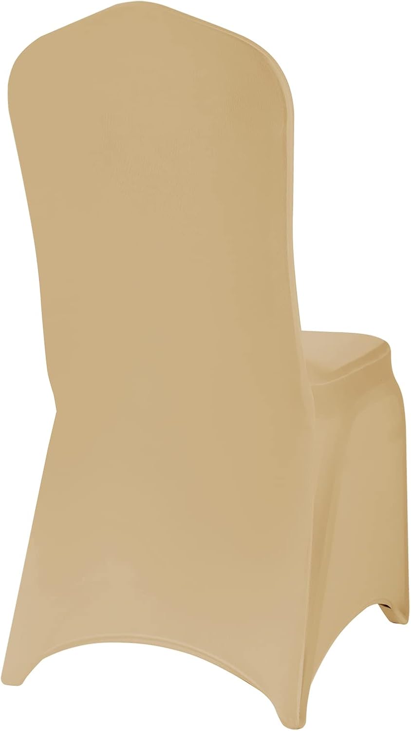 Spandex Chair Cover,12PCS,Chair Covers,Living Room Chair Covers,Removable Chair Cover Washable Protector Stretch Chair Cover for Party, Banquet,Wedding Event,Hotel(Champagne)