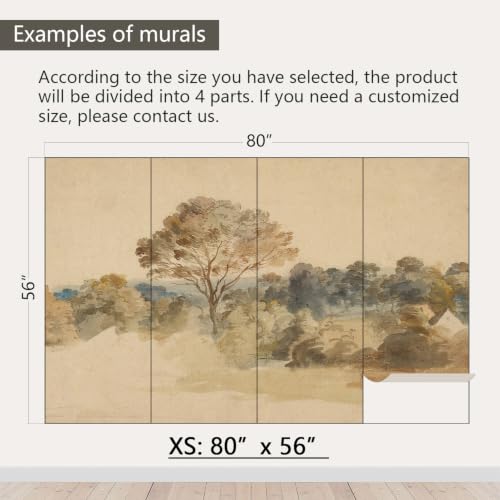 Beige Jungle Peel and Stick Wallpaper Walls Mural for Bedroom