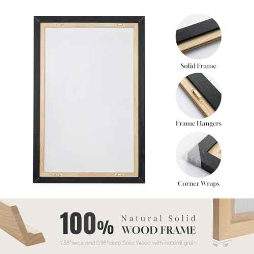 Large Framed Gold Abstract Geometric Wall Art for LIving Room (3 Count)