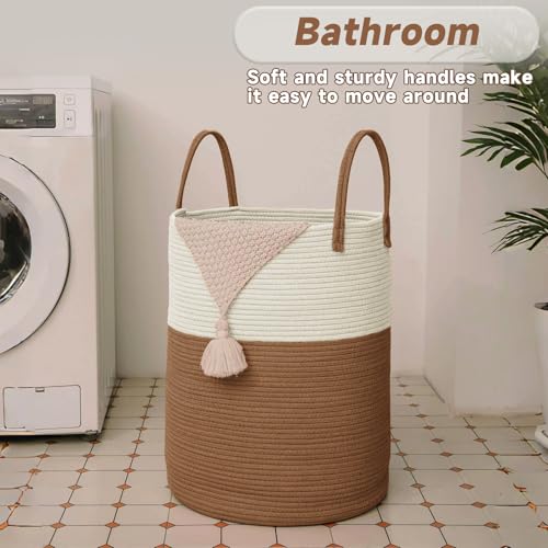 80L Cotton Rope Laundry Basket Hamper