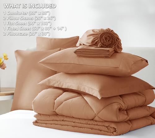Queen Comforter Set with Sheets Pumpkin