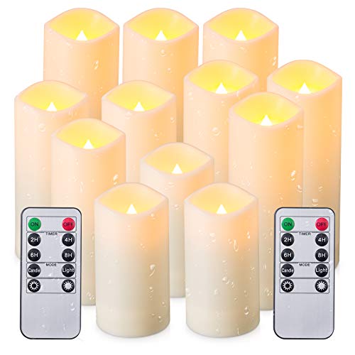Waterproof Flickering Flameless Candles (12 Count)