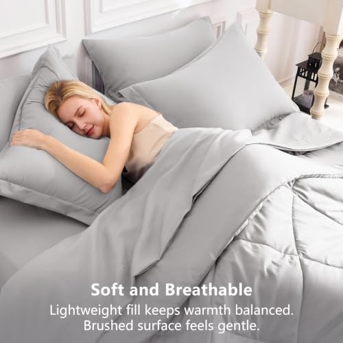 King Size Comforter Set French Grey