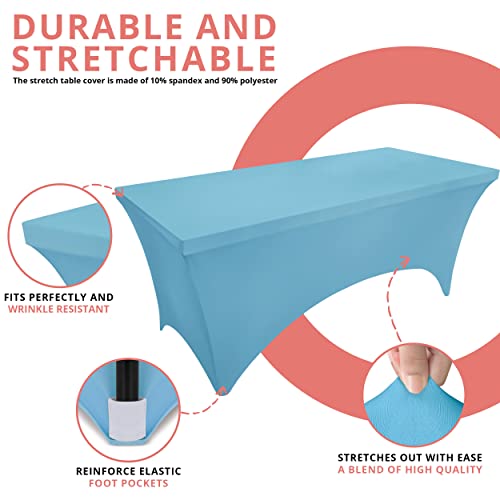 Spandex Table Cloth 2 Pack [6FT (2 Count)