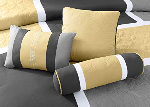 Upland 7 Piece Quilted Patchwork Comforter Set