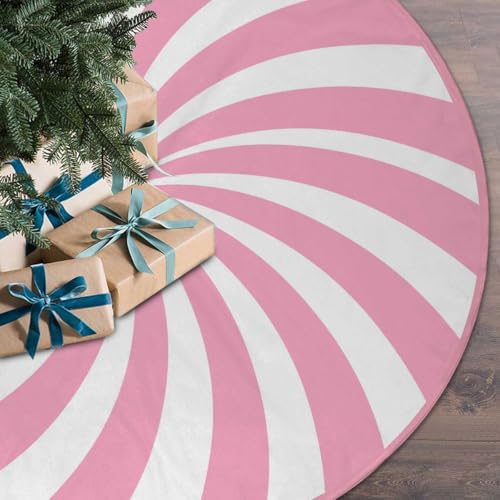 Pink Candy Christmas Tree Skirt 36inch Xmas Decorations
