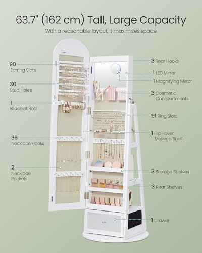 360° Swivel Jewelry Cabinet