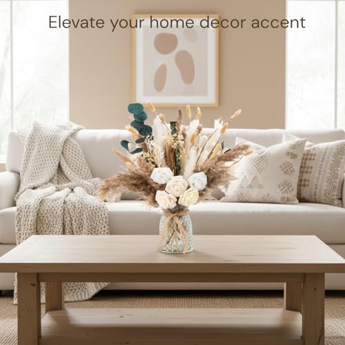 100pcs Artificial Flowers Arrangement With Vase (100 Count)