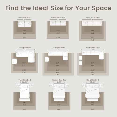 7x9 Area Rugs for Living Room (62.75 Sq Ft)
