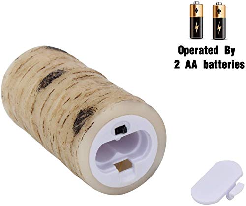 Flameless Flickering LED Candles with Birch Bark Effect (9 Count)