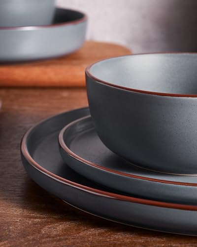 Mercury 24 Piece Stoneware Plates and Bowls