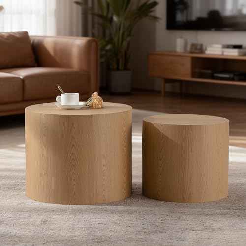 Nesting Round Coffee Table Set of 2 (2 Count)
