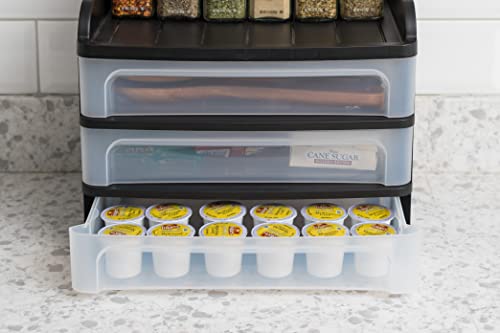 3 Drawer Medium Desktop Organizer with Paper Tray