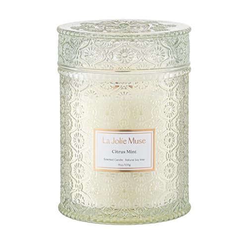 Citrus Mint Scented Candle for Home (19.4 Ounce)