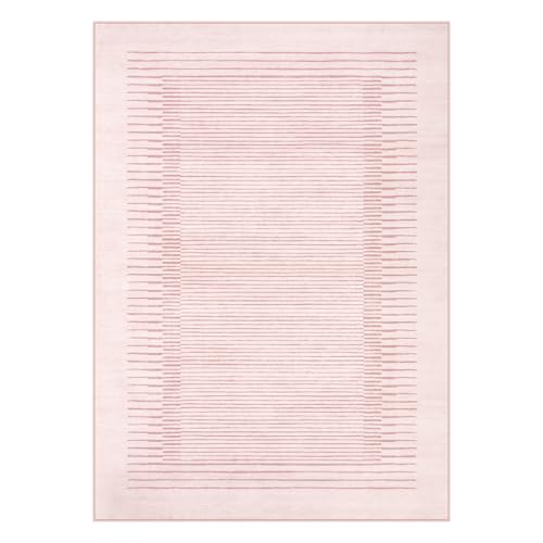 Washable Striped Living Room Area Rug 5x7 (35 Sq Ft)