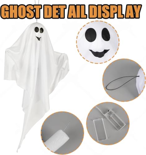4 Pack Halloween Hanging Ghosts (4 Count)