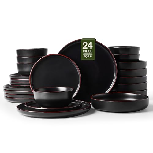Mercury 24 Piece Stoneware Plates and Bowls
