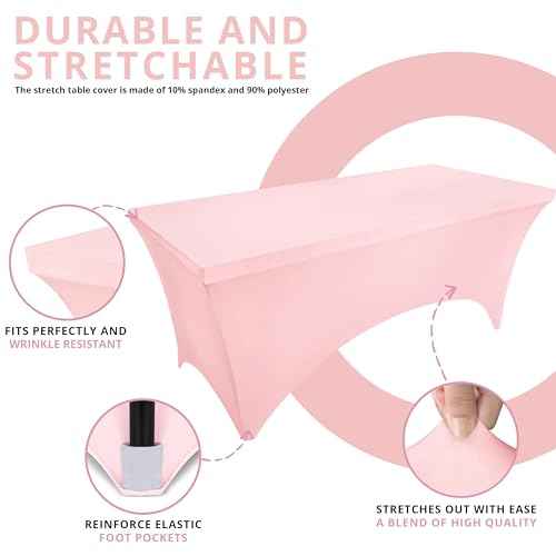 Spandex Table Cloth 2 Pack [6FT (2 Count)