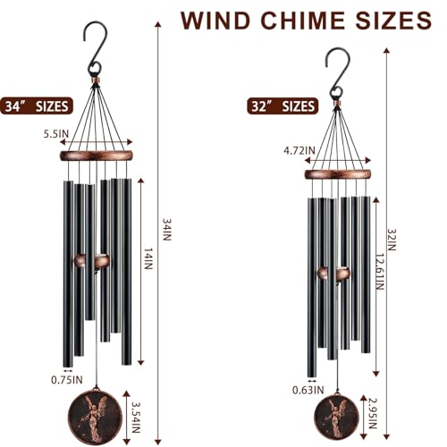 34" Angel Wind Chimes for Outside